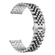 For Huawei Watch GT Runner Five Bull Half Round Stainless Steel Watch Band + Strap Removal Tool(Silver)