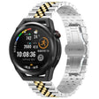 For Huawei Watch GT Runner Five Bull Half Round Stainless Steel Watch Band + Strap Removal Tool(Silver+Gold) -  by PMC TechLife | Online Shopping South Africa | PMC TechLife