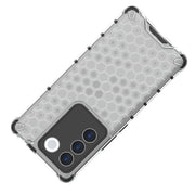 For vivo V27 / V27 Pro Shockproof Honeycomb Phone Case(Black)