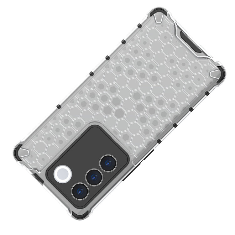 For vivo V27 / V27 Pro Shockproof Honeycomb Phone Case(Black)