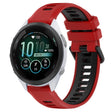 For Garmin Forerunner 265S 18mm Sports Two-Color Silicone Watch Band(Red+Black) - Smart Wear by PMC TechLife | Online Shopping South Africa | PMC TechLife