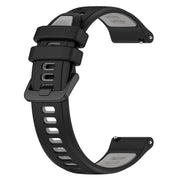 For Garmin Venu 20mm Sports Two-Color Silicone Watch Band(Black+Grey)