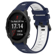 For Garmin Forerunner 245 20mm Sports Two-Color Silicone Watch Band(Midnight Blue+White) - Smart Wear by PMC TechLife | Online Shopping South Africa | PMC TechLife
