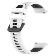 For Garmin Forerunner Sq2 20mm Sports Two-Color Silicone Watch Band(White+Black)