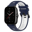 For Amazfit GTS 2E 20mm Sports Two-Color Silicone Watch Band(Midnight Blue+White) -  by PMC TechLife | Online Shopping South Africa | PMC TechLife