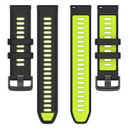 For Amazfit Pop Pro 20mm Sports Two-Color Silicone Watch Band(Orange+Black)
