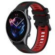 For Amazfit 3 22MM Sports Two-Color Silicone Watch Band(Black+Red) -  by PMC TechLife | Online Shopping South Africa | PMC TechLife
