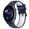 For Amazfit 3 22MM Sports Two-Color Silicone Watch Band(Midnight Blue+White) - Smart Wear by PMC TechLife | Online Shopping South Africa | PMC TechLife