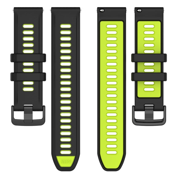 For Amazfit 3 22MM Sports Two-Color Silicone Watch Band(Midnight Blue+White)