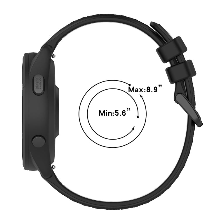 For Garmin Forerunner 255 22mm Sports Two-Color Silicone Watch Band(Black+Red)