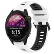 For Garmin Forerunner 255 22mm Sports Two-Color Silicone Watch Band(White+Black) - Smart Wear by PMC TechLife | Online Shopping South Africa | PMC TechLife