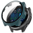 For Garmin Forerunner 965 PC + Toughened Film Integrated Watch Protective Case(Green) - Smart Wear by PMC TechLife | Online Shopping South Africa | PMC TechLife