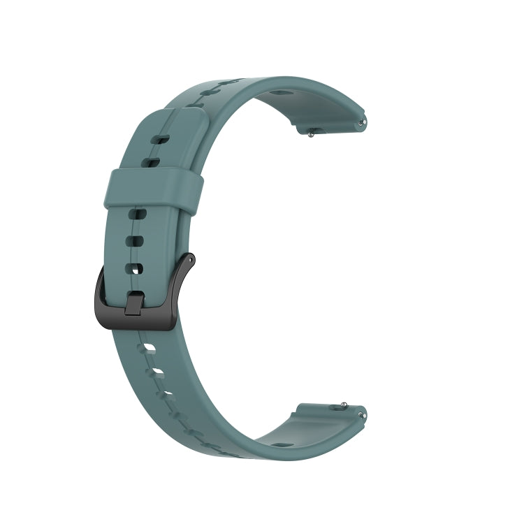 For Huawei Band 7 Solid Color Silicone Watch Band(Rock Cyan)