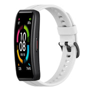 For Huawei Band 6 Solid Color Silicone Watch Band(White)