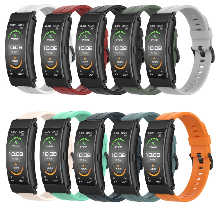 For Huawei Band 6 Solid Color Silicone Watch Band(Red)