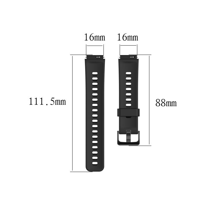 For Huawei Band 6 Solid Color Silicone Watch Band(Red)