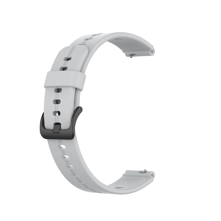 For Huawei Band 3 Solid Color Silicone Watch Band(Grey)