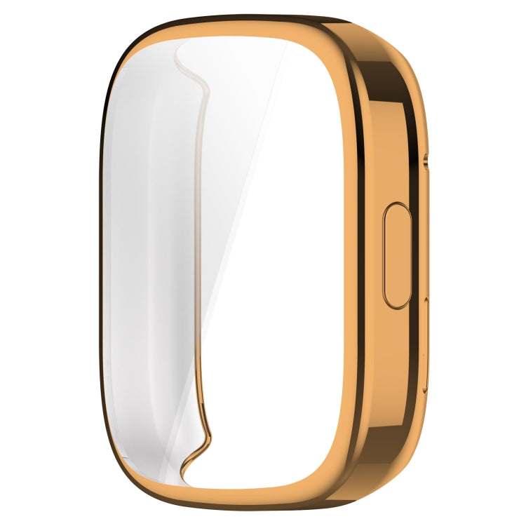 For Redmi Watch 3 TPU Fully Enclosed Watch Protective Case(Rose Gold)