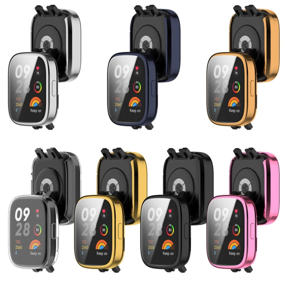 For Redmi Watch 3 Lite TPU Fully Enclosed Watch Protective Case(Black)