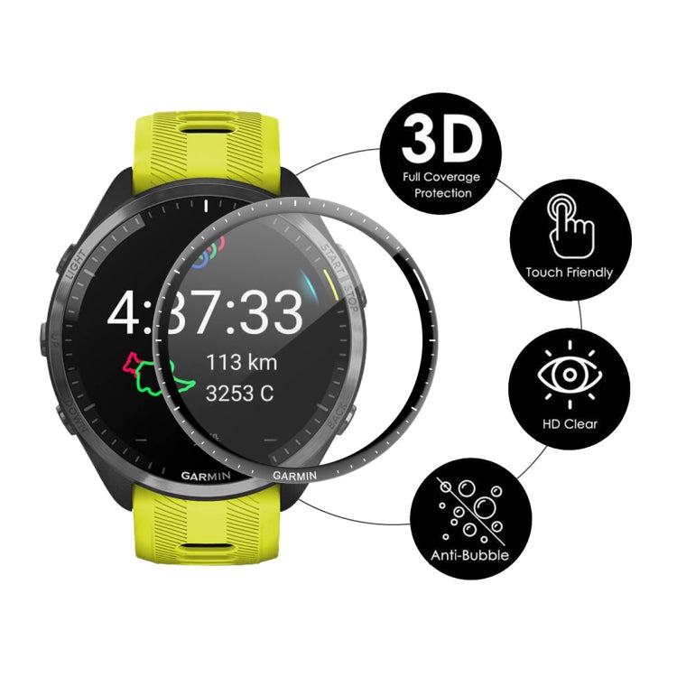 5pcs Compatible with Garmin Compatible witherunner 965 ENKAY Hat-Prince 3D Full Coverage Soft PC Edge + PMMA HD Screen Protector Film