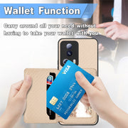 For Xiaomi 13 Lite Carbon Fiber Magnetic Card Bag Phone Case(Black)