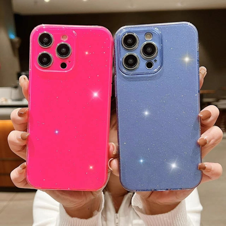 For  iPhone XR Jelly Glitter Solid Color TPU Phone Case(Pink)