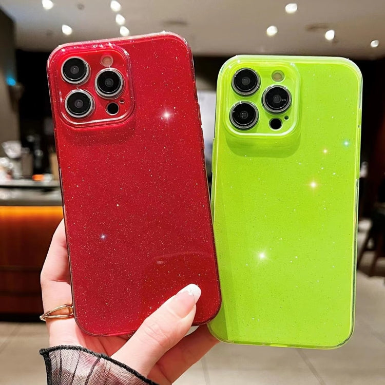 For  iPhone XR Jelly Glitter Solid Color TPU Phone Case(Pink)