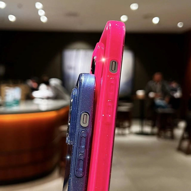 For  iPhone XR Jelly Glitter Solid Color TPU Phone Case(Pink)