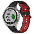 For Garmin Approach S40 20mm Breathable Two-Color Silicone Watch Band(Black+Red) - Watch Bands by PMC TechLife | Online Shopping South Africa | PMC TechLife