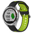 For Garmin Approach S40 20mm Breathable Two-Color Silicone Watch Band(Black+Lime Green) - Watch Bands by PMC TechLife | Online Shopping South Africa | PMC TechLife