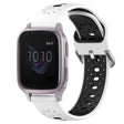 For Garmin Venu SQ 20mm Breathable Two-Color Silicone Watch Band(White+Black) - Watch Bands by PMC TechLife | Online Shopping South Africa | PMC TechLife