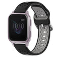 For Garmin Venu SQ 20mm Breathable Two-Color Silicone Watch Band(Black+Grey) - Watch Bands by PMC TechLife | Online Shopping South Africa | PMC TechLife