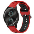 For Garmin VivoMove Style 20mm Breathable Two-Color Silicone Watch Band(Red+Black) - Watch Bands by PMC TechLife | Online Shopping South Africa | PMC TechLife