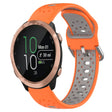 For Garmin Forerunner 645 Music 20mm Breathable Two-Color Silicone Watch Band(Orange+Grey) - Watch Bands by PMC TechLife | Online Shopping South Africa | PMC TechLife