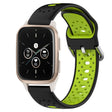 For Garmin Forerunner Sq2 Music 20mm Breathable Two-Color Silicone Watch Band(Black+Lime Green) - Watch Bands by PMC TechLife | Online Shopping South Africa | PMC TechLife