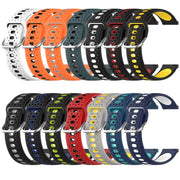 For Garmin Forerunner 245 Music 20mm Breathable Two-Color Silicone Watch Band(Black+White)