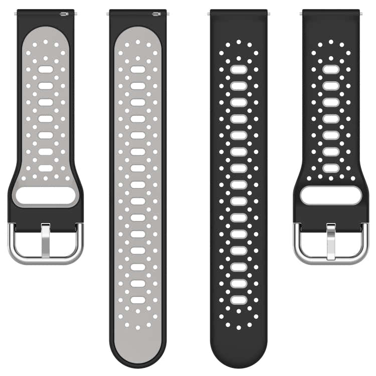For Garmin Venu SQ 20mm Breathable Two-Color Silicone Watch Band(Blue+Teal)