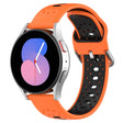 For Samsung Galaxy Watch Active 2 40mm 20mm Breathable Two-Color Silicone Watch Band(Orange+Black) - Watch Bands by PMC TechLife | Online Shopping South Africa | PMC TechLife