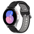 For Samsung Galaxy Watch Active 2 44mm 20mm Breathable Two-Color Silicone Watch Band(Black+Grey) - Watch Bands by PMC TechLife | Online Shopping South Africa | PMC TechLife