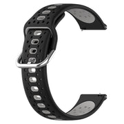 For Samsung Galaxy Watch Active 2 44mm 20mm Breathable Two-Color Silicone Watch Band(Black+Grey)
