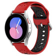 For Samsung Galaxy Watch Active 2 44mm 20mm Breathable Two-Color Silicone Watch Band(Red+Black) - Watch Bands by PMC TechLife | Online Shopping South Africa | PMC TechLife