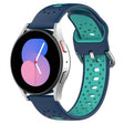 For Samsung Galaxy Watch Active 2 44mm 20mm Breathable Two-Color Silicone Watch Band(Blue+Teal) - Watch Bands by PMC TechLife | Online Shopping South Africa | PMC TechLife