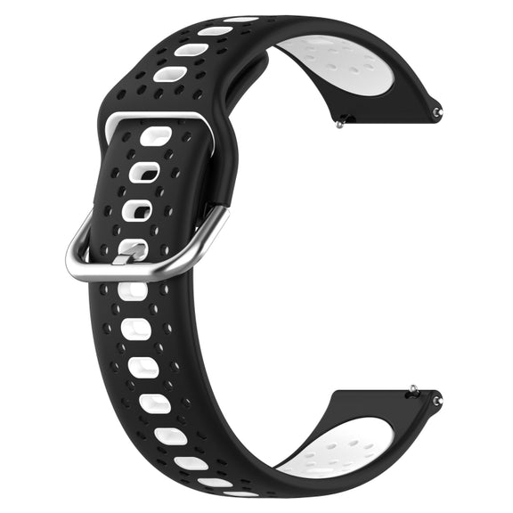 For Amazfit GTR Mini 20mm Breathable Two-Color Silicone Watch Band(Olive Green+Black)