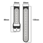 For Amazfit GTR 42mm 20mm Breathable Two-Color Silicone Watch Band(Grey+Yellow)