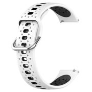 For Huawei Watch 2 20mm Breathable Two-Color Silicone Watch Band(White+Black)