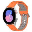 For Huawei Watch 2 20mm Breathable Two-Color Silicone Watch Band(Orange+Grey) - Watch Bands by PMC TechLife | Online Shopping South Africa | PMC TechLife