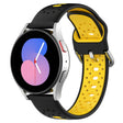 For Honor Magic Watch2 42mm 20mm Breathable Two-Color Silicone Watch Band(Black+Yellow) - Watch Bands by PMC TechLife | Online Shopping South Africa | PMC TechLife