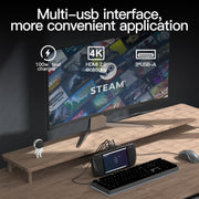 V266 For Steam Deck 5 in 1 Bracket Docking Station Charging Base Support 4K/60Hz USB3.0