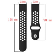 For Garmin Approach S62 22mm Sports Breathable Silicone Watch Band(Black+Grey)
