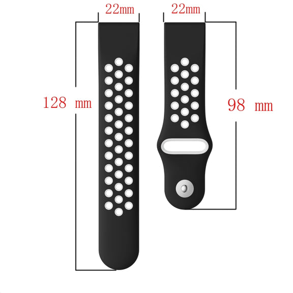 For Garmin Instinct 22mm Sports Breathable Silicone Watch Band(Mint Green+Midnight Blue)